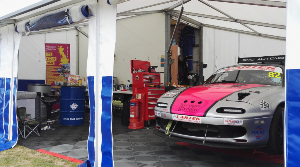 Racing car management - tech tent