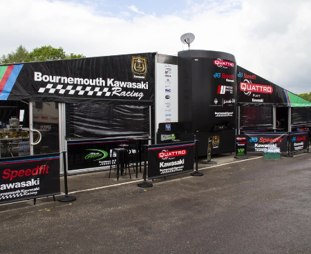 Bournemouth Kawasaki Racing truss structure