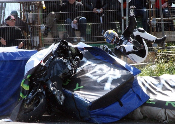 Safeguard Barriers - Man falling off his racing bike