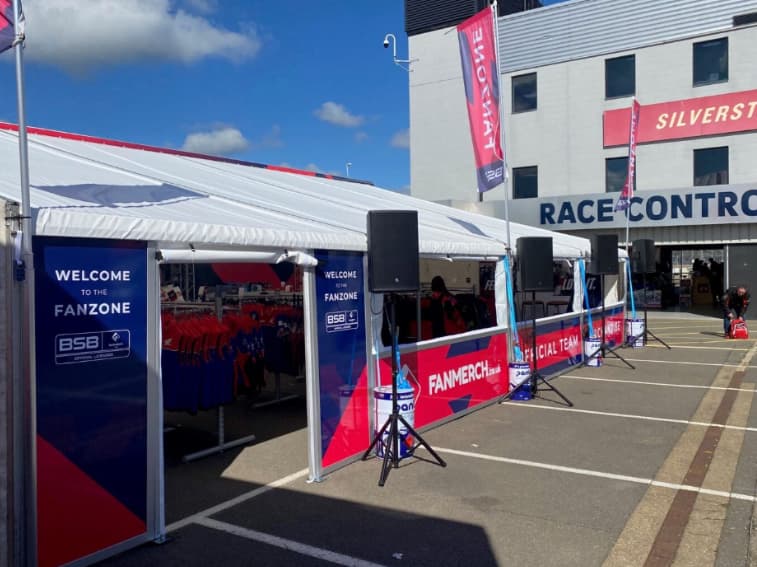 Motorsport retail awning